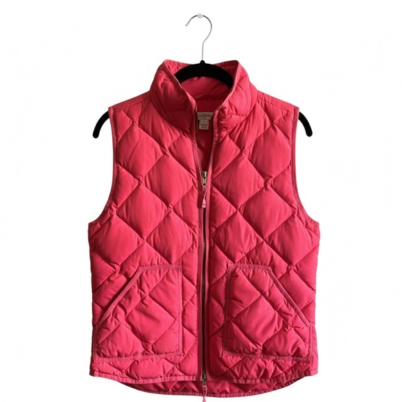 J. Crew Jackets & Blazers - J. Crew Excursion Down Blend Quilted Puffer Vest Coral Small Style #92465